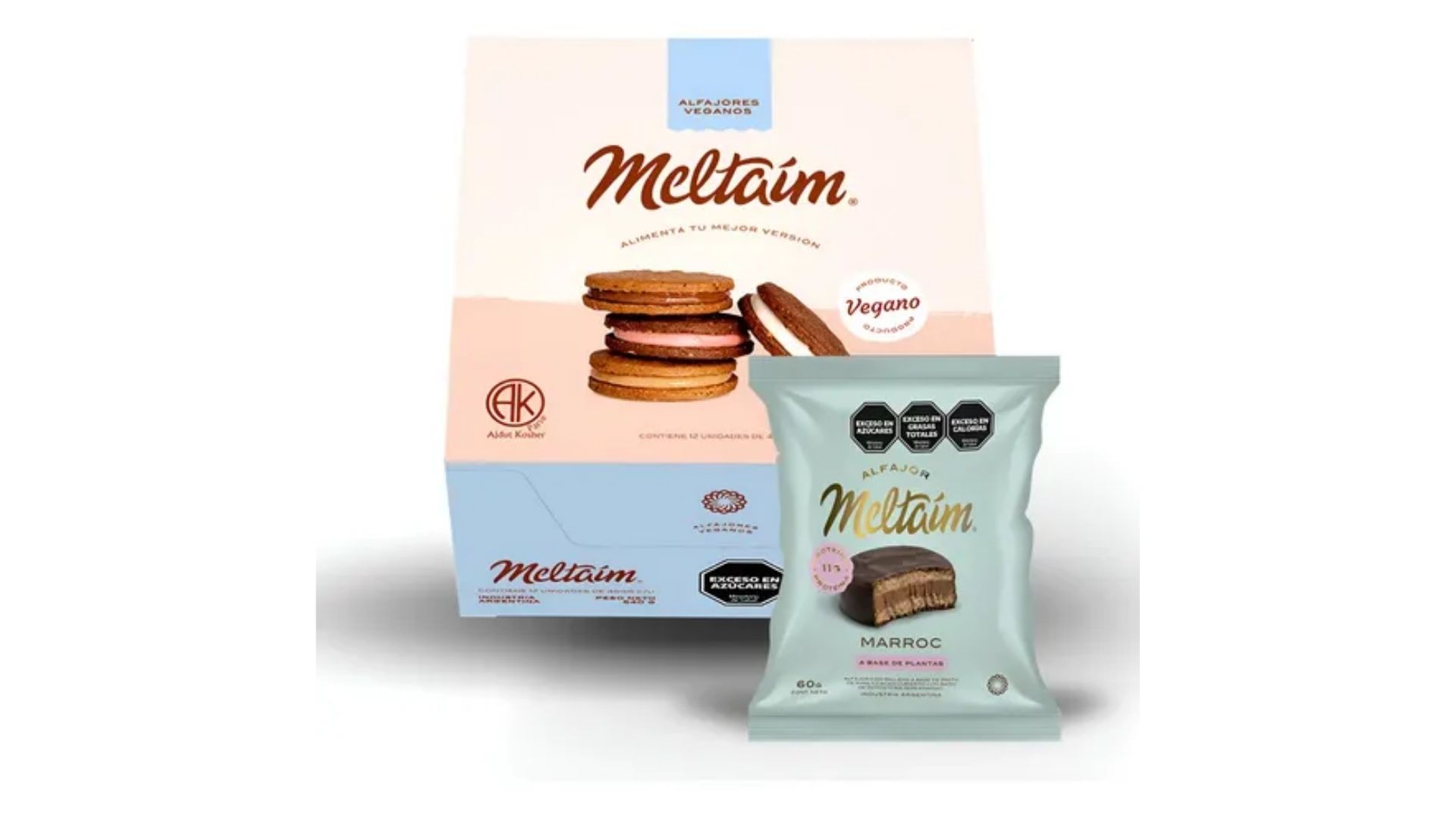 MELTAIM ALFAJOR PROTEICO MARROC 12 UNID