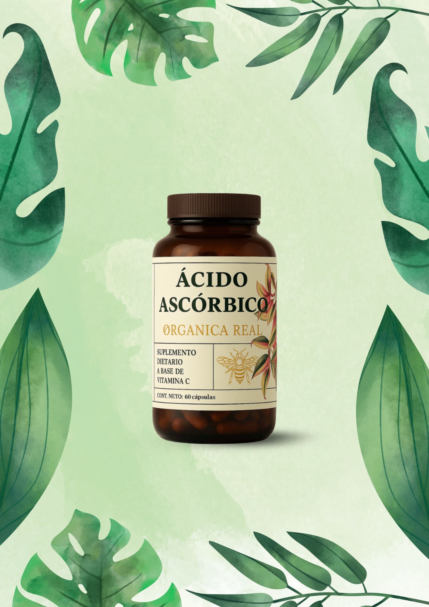 ORGANICA REAL ACIDO ASCORBICO 60 CAPS