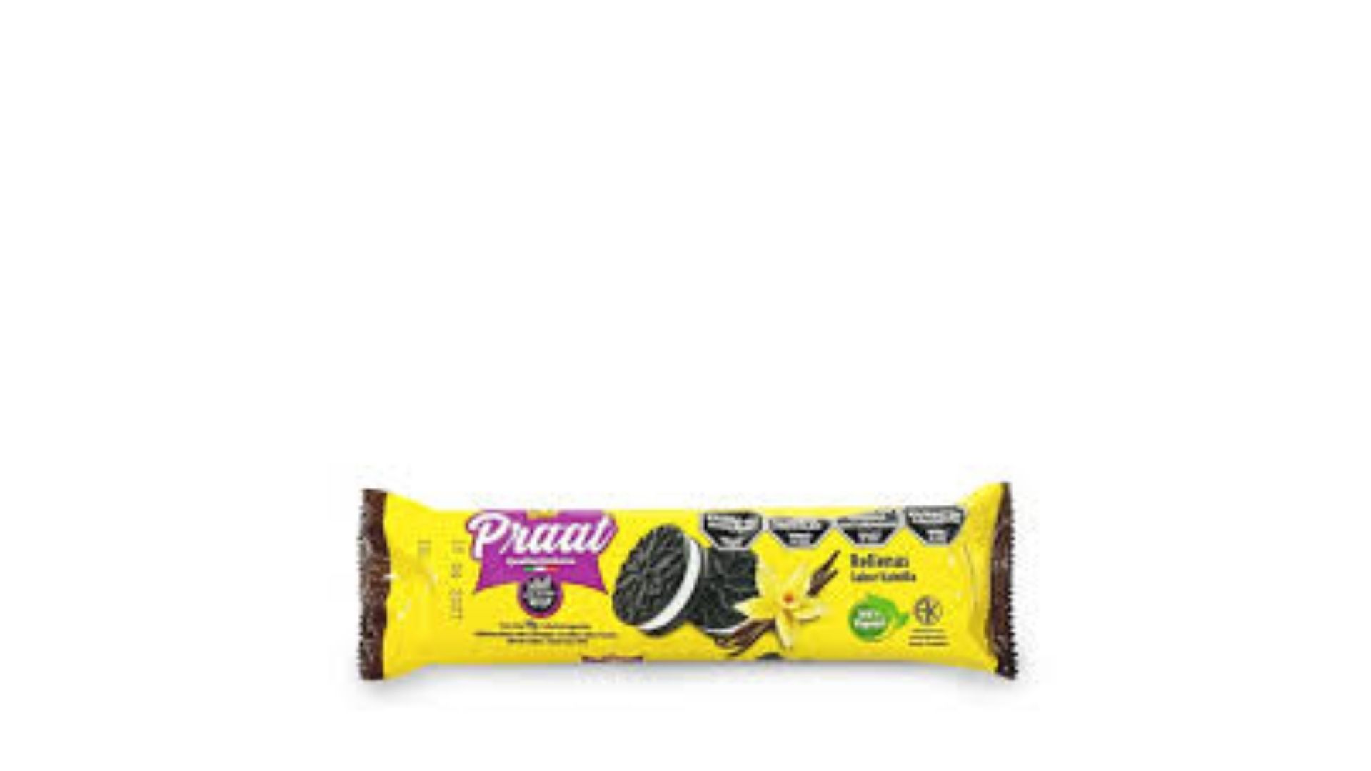 PRAAT GALLETITAS RELLENAS DE CHOCOLATE SABOR VAINILLA 90 GRS