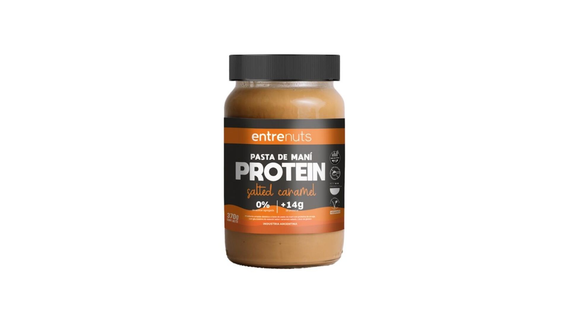 ENTRENUTS PASTA DE MANI PROTEIN SALTED CARAMEL 370 GRS