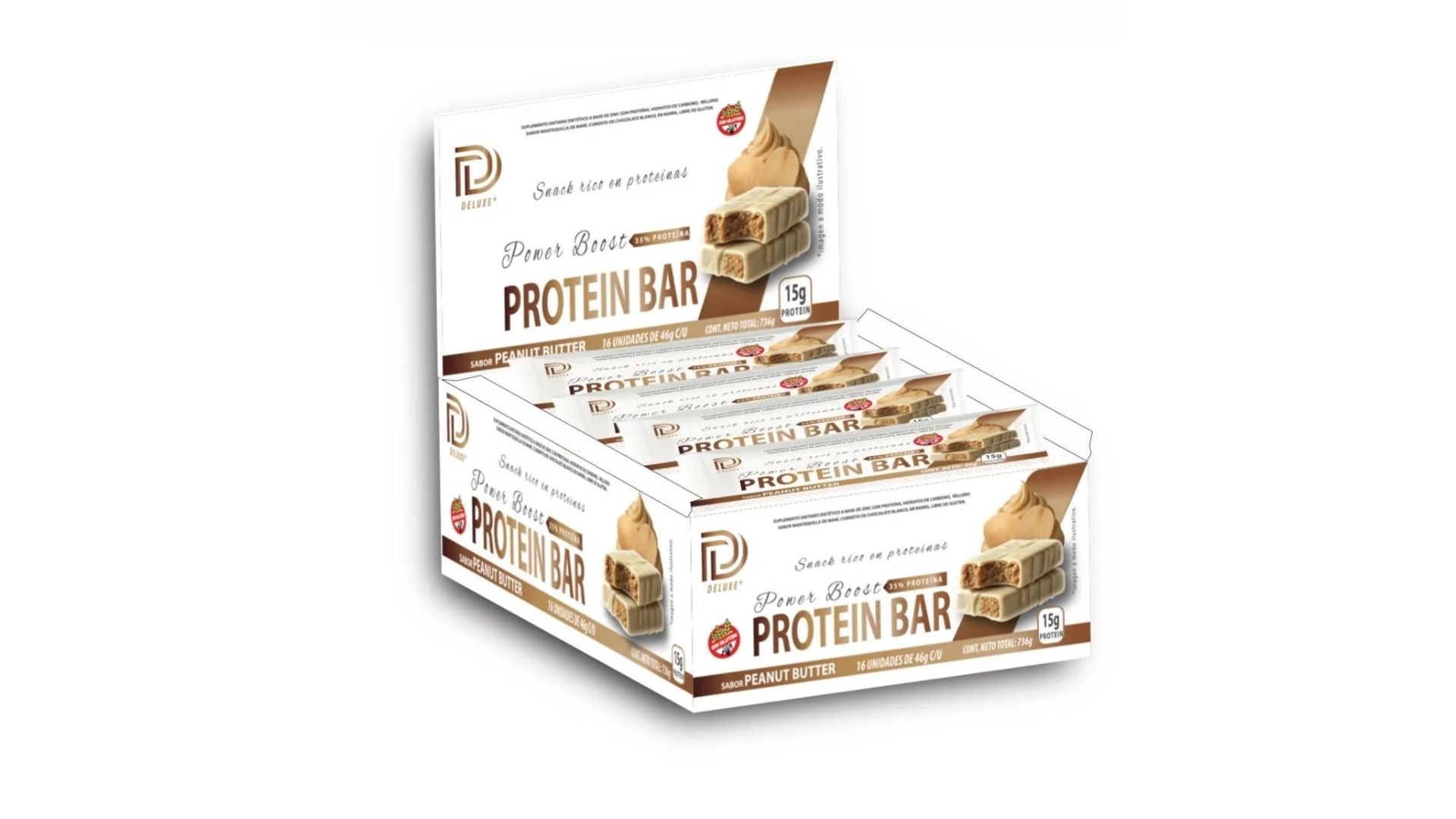 DELUXE PROTEIN BAR PEANUT BUTTER 16 UNID