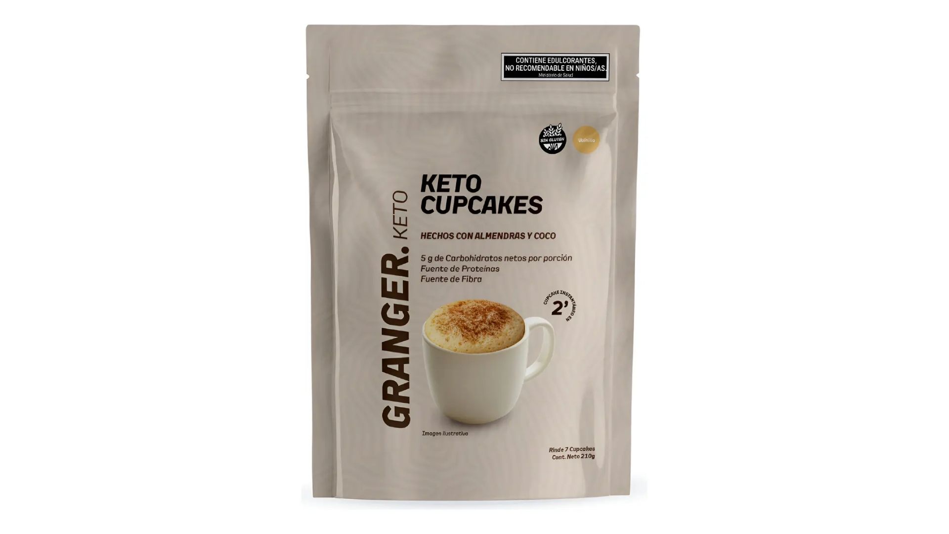 GRANGER KETO CUPCAKES VAINILLA 210 GRS