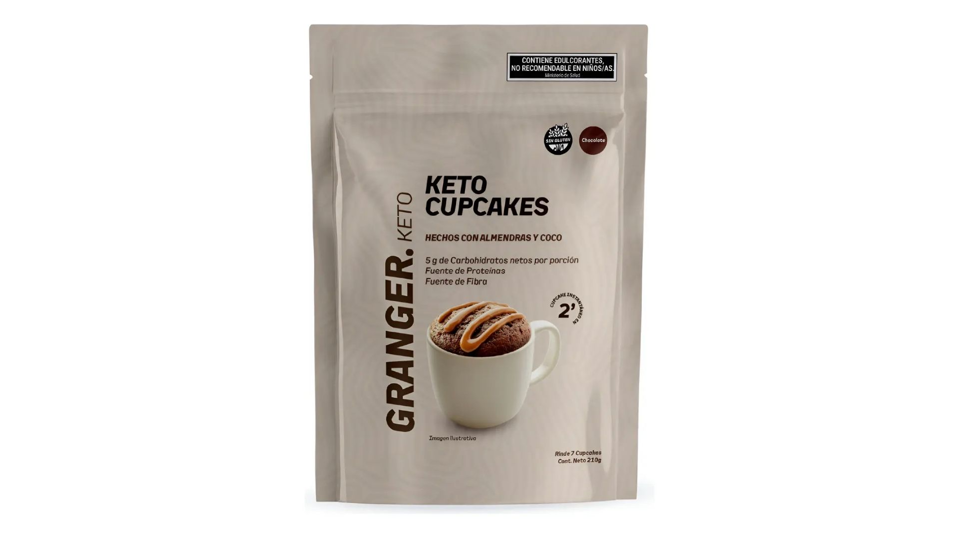 GRANGER KETO CUPCAKES CHOCOLATE 210 GRS