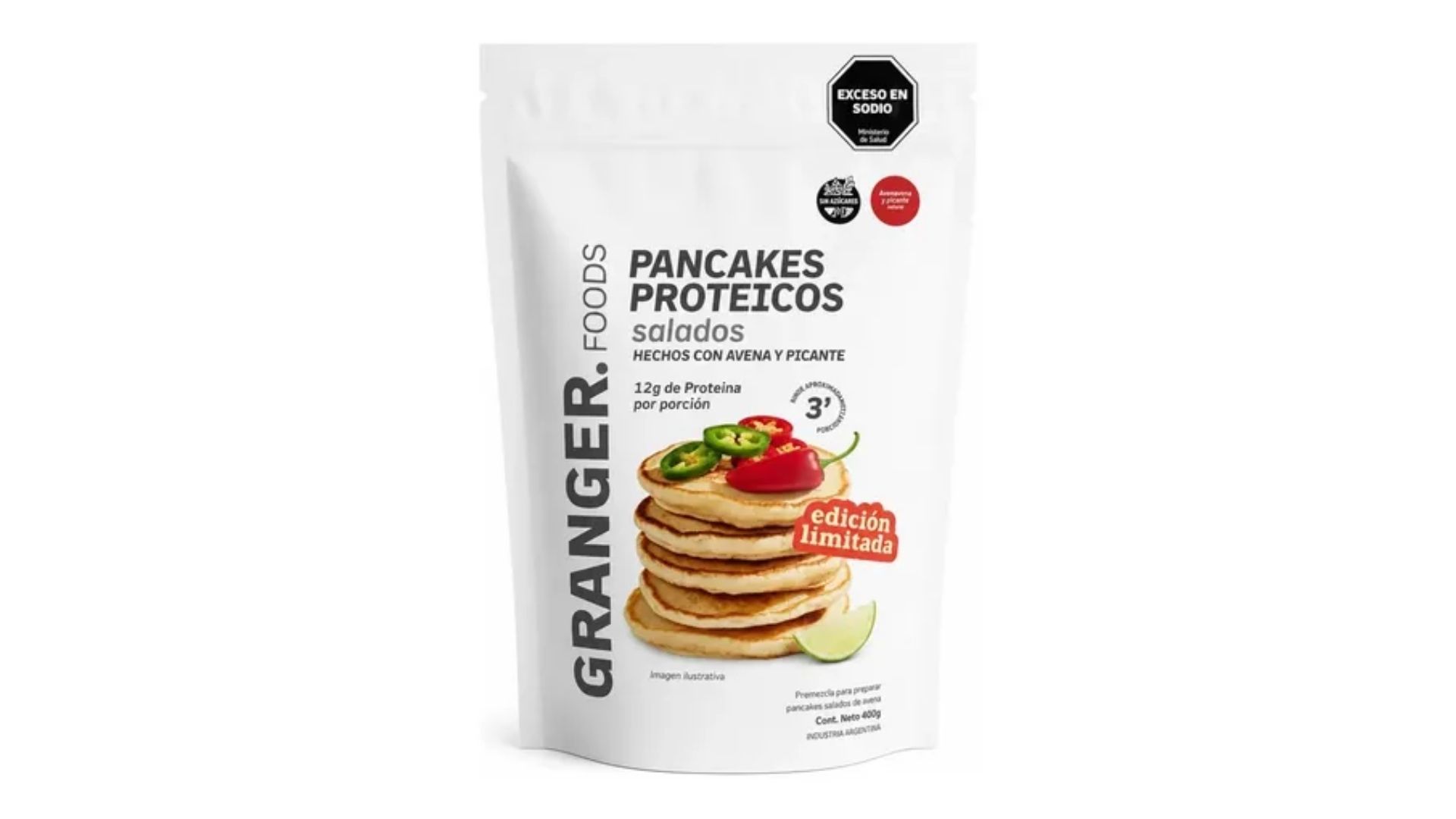 GRANGER PANCAKES PROTEICOS SALADOS JALAPEÑO Y LIMA 300 GRS