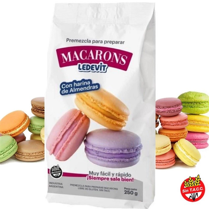 LEDEVIT PREMEZCLA MACARRONS 250 GRS