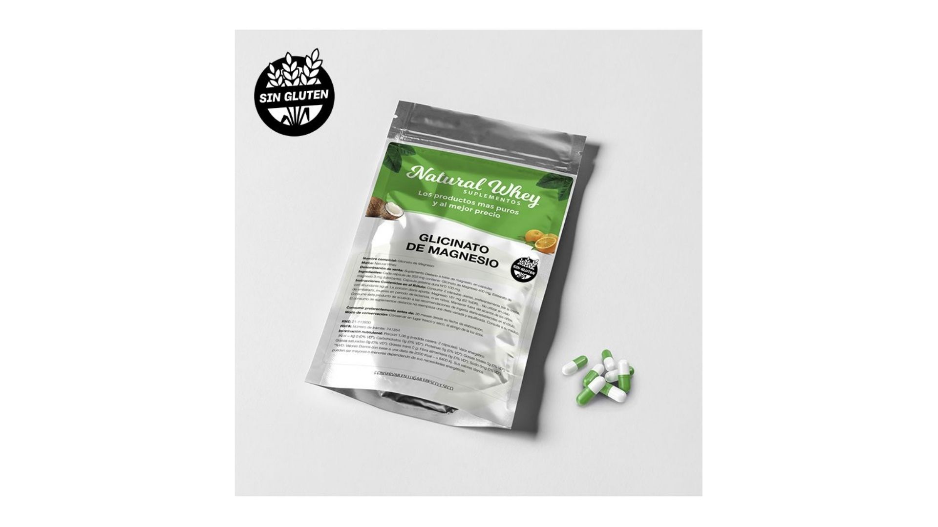 NATURAL WHEY CITRATO DE MAGNESIO 60 CAPS