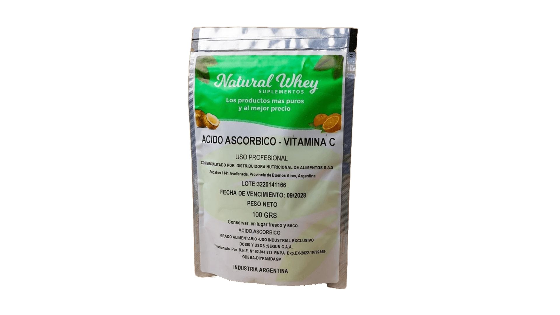 NATURAL WHEY ACIDO ASCORBICO 100 GRS