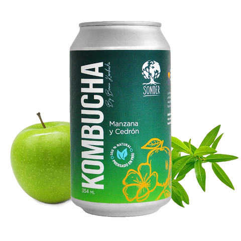 SONDER KOMBUCHA MANZANA Y CEDRON 354 CC