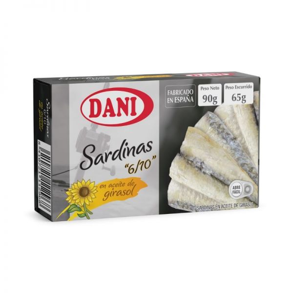 DANI SARDINAS EN ACEITE DE GIRASOL 90 GRS