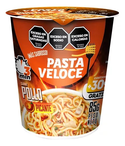 PASTA VELOCE VASO POLLO PICANTE 85 GRS
