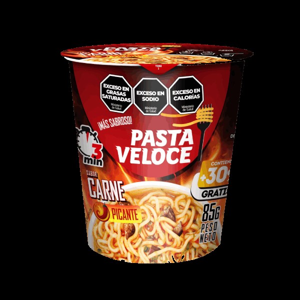 PASTA VELOCE VASO CARNE PICANTE 85 GRS