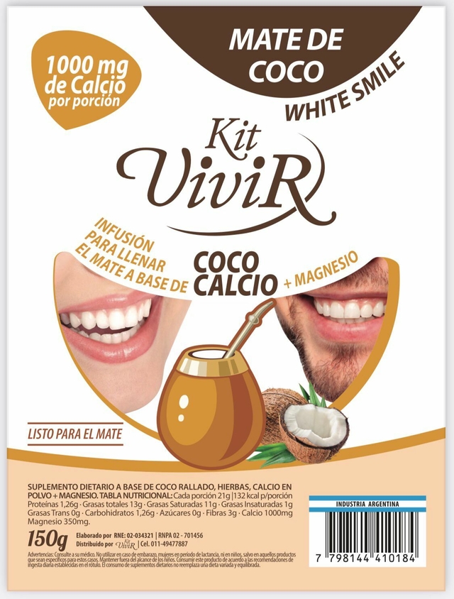 KIT VIVIR MATE DE COCO 150 GRS