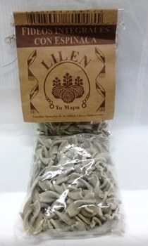 Lilen FIDEOS TIRABUZON INTEGRAL CON ESPINACA 250 grs