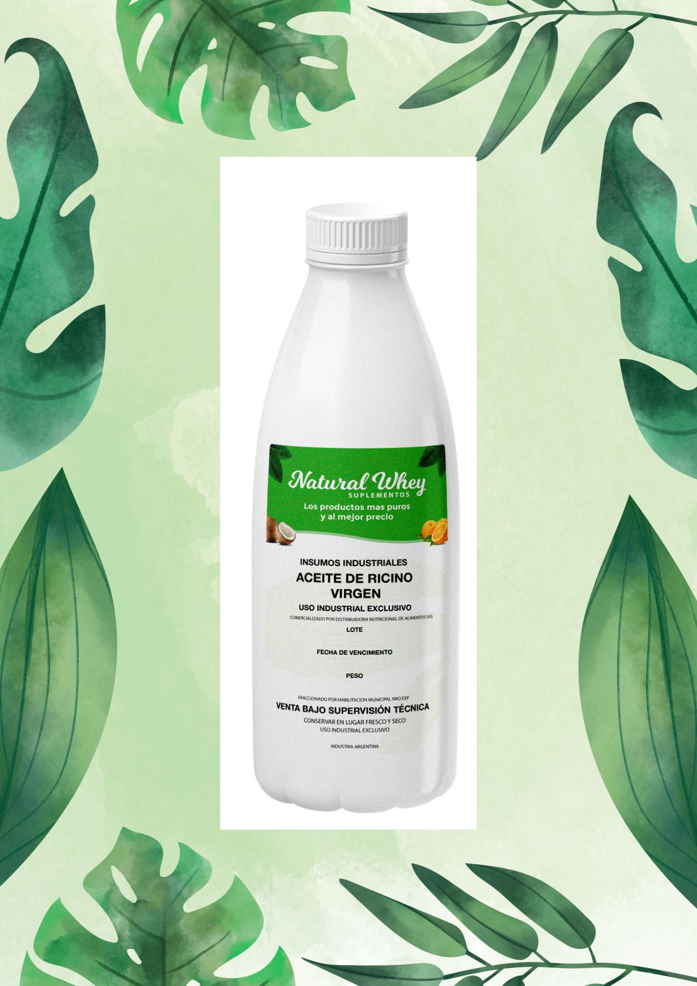 NATURAL WHEY ACEITE DE RICINO VIRGEN 100 ML