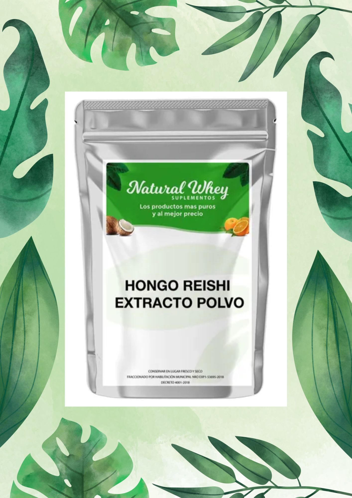 NATURAL WHEY HONGO REISHI EXTRACTO POLVO 20 GRS