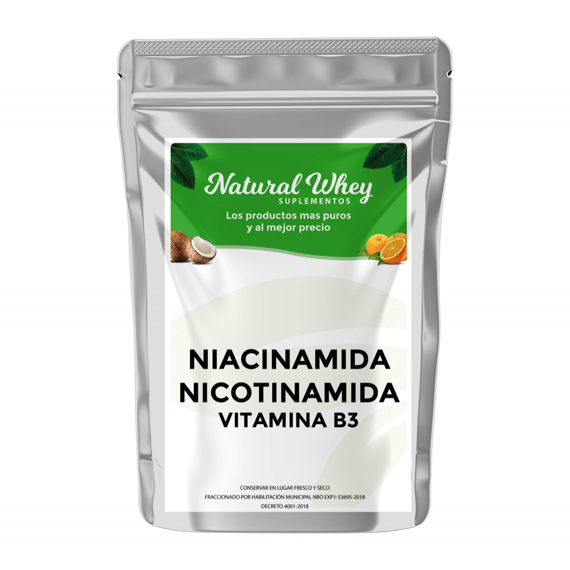 NATURAL WHEY NIACINAMIDA NICOTINAMIDA VIT B3 50 GRS