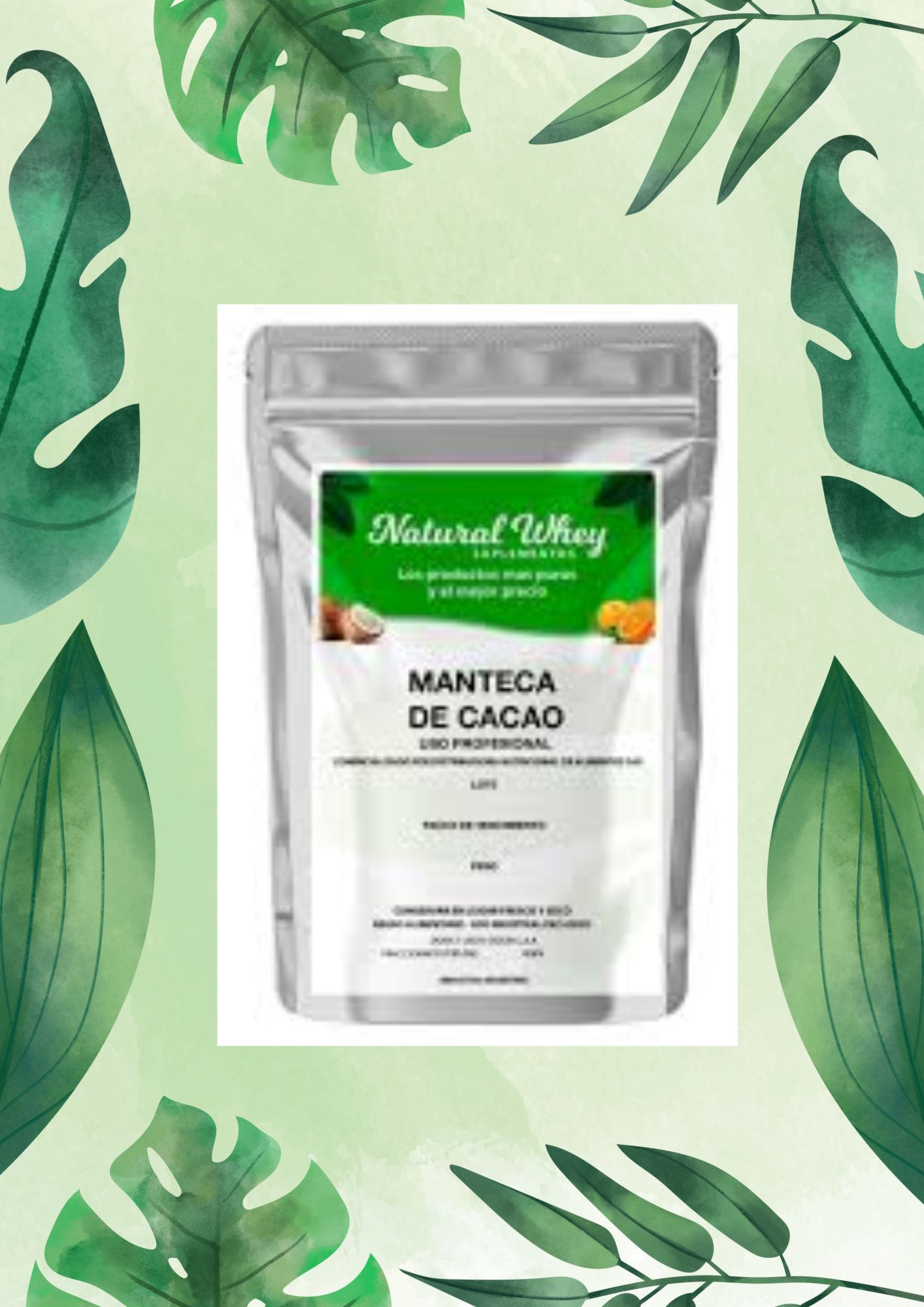 NATURAL WHEY MANTECA DE CACAO 100 GRS
