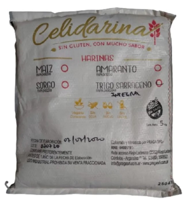 CELIDARINA HARINA INTEG. SARRACENO 5 KG