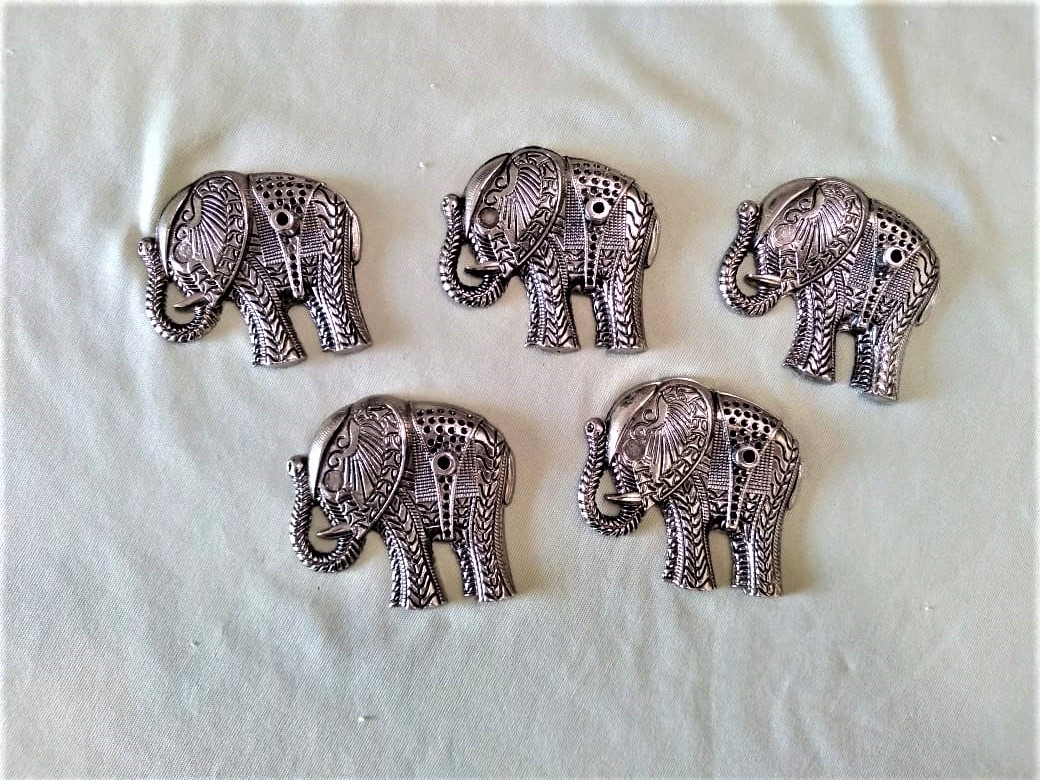 SOMALI METAL ELEFANTE PORTA SAHUMERIO